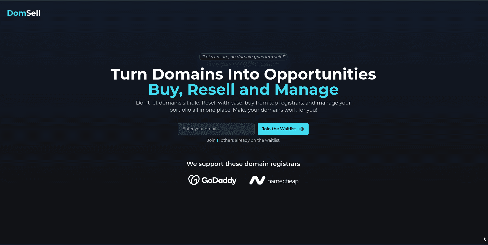 DomSell - Domain Reselling Marketplace